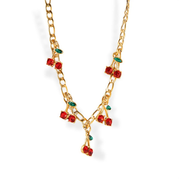 joias de luxo, colar aço inoxidável feminino, colar aço inoxidavel, colares femininos dourados, Colar Feminino de Aço Inoxidável 316L Cherry Blossom