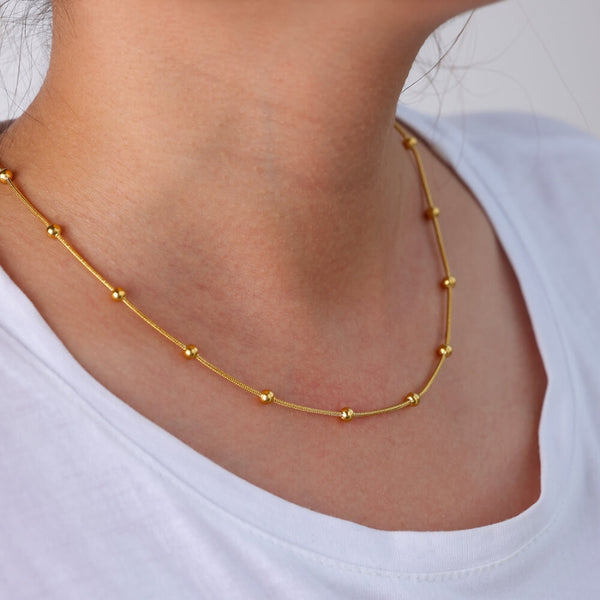 joias-de-luxo, colares femininos elegantes, colares femininos dourados, colares femininos delicados, Colar Feminino de Aço Inoxidável Dourado Serpentine