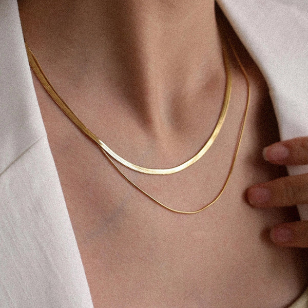 joias de luxo, colares, acessorios-sofisticados, colares aço inoxidável, Colar Feminino de Aço Inoxidável Duetto - Pacjni